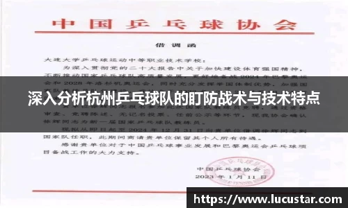 深入分析杭州乒乓球队的盯防战术与技术特点